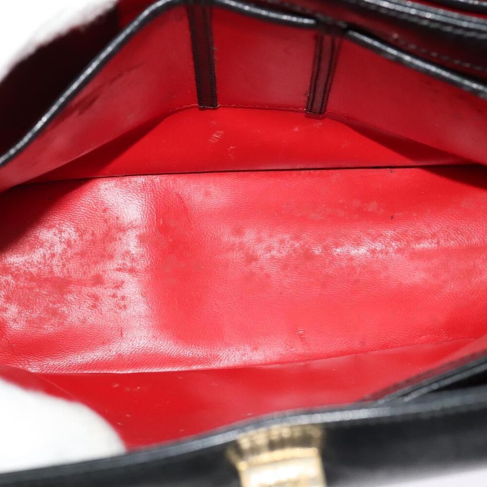 GUCCI Shoulder Bag Leather Black Gold - Picture 15 of 16